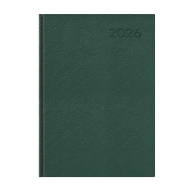 Naptár, tervező, A5, napi, TOPTIMER, "Economic", zöld