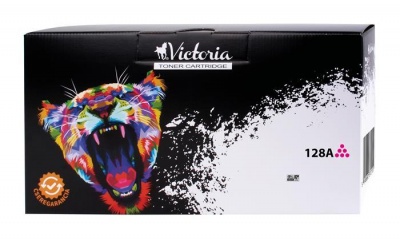 CE323A Lézertoner Color LaserJet Pro CM1415, CP1525N nyomtatókhoz, VICTORIA TECHNOLOGY 128A, magenta, 1,3k