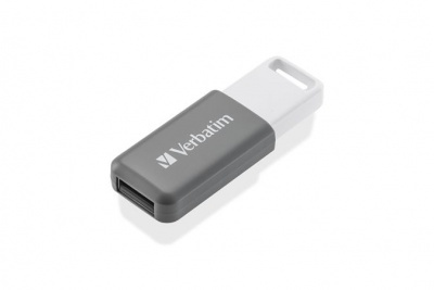 Pendrive, 128GB, USB 2.0, VERBATIM "Databar", szürke