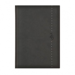 Naptár, tervező, B5, heti, TOPTIMER "Linea", sötétszürke